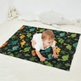 thumbnail image 2 of Black Colorful Dinosaurs Pattern Blanket,Comfortable Soft Flannel Throw Blanket,All Season,Warm Lightweight Blankets for Sofa Bed Couch Living Room Chair,30"x40", 2 of 4