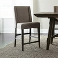 thumbnail image 2 of Liberty Furniture Double Bridge Upholstered Counter Chair, Dark Brown (Set of 1), 2 of 3