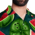 thumbnail image 5 of Watermelon Men's Short Sleeve Beach Shirts Hawaiian Button Down Casual Summer Printed Unisex Top, 5 of 6