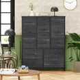 thumbnail image 5 of Garvee 15 Drawers Dresser for Bedroom Tall Chest of Drawers, Metal Frame & Wood Top Storage Organizer Cabinet with Fabric Drawers for Living Room, Entryway, Hallway, Closet, Grey, 5 of 9
