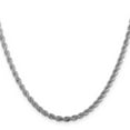 thumbnail image 2 of 925 Sterling Silver Rhodium Plated 3mm Solid Rope Chain Necklace 30 Inch Chain Necklace for Women and Men, 2 of 2