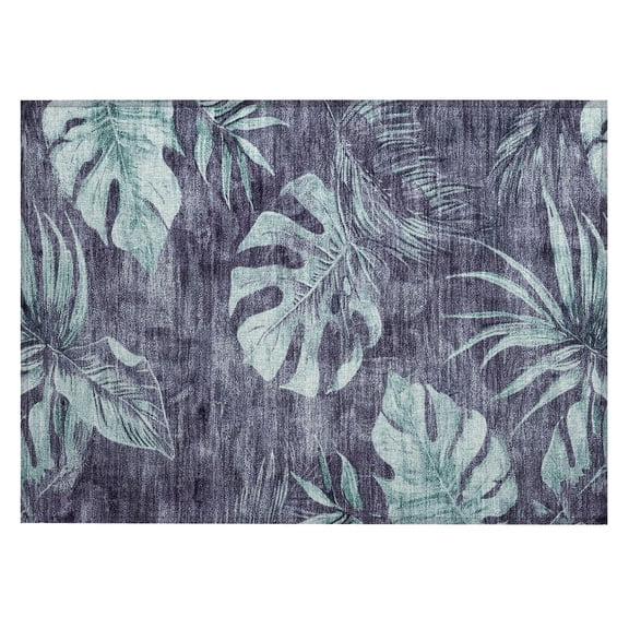 Dalyn Rugs Machine Washable Indoor/Outdoor Chantille Blue 1'8" x 2'6" Rug