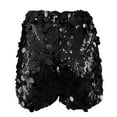 thumbnail image 5 of Hienoo Women's Sparkly Sequins Shorts High Waist Party Shorts Dancewear, Sizes S-XL, 5 of 5