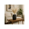 thumbnail image 2 of Elegant Ribbed Metal Vase for Living Room Decor and Home Accent - Suitable for House, Shelf Display, and Table Centerpiece - Decorative Flower Vase for Bedroom and Office Decor - 10", Black, 2 of 12