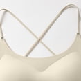 thumbnail image 3 of Women's Criss Cross Bras Wireless Push up Spaghetti Straps Bras Breathable Casual Tops, 3 of 4