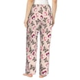 thumbnail image 3 of Xecao Beautiful Butterflies and Hearts Women's Straight Lounge Pajama Pants: The Epitome of Relaxed Sleepwear, 3 of 9