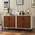 thumbnail image 2 of Costway Ensemble de 2 Buffets de Rangement Armoire de Cuisine avec Étagère Réglable, 2 of 10