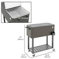thumbnail image 3 of Outsunny 67-Qt Patio Cooler Cart with Bottle Opener, Rolling Ice Chest, 3 of 10