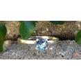 thumbnail image 3 of 2ct Round Cut Blue Topaz Solitaire 4 Prong Wedding Ring 14k White Gold Plated, 3 of 3