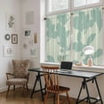 thumbnail image 5 of Green Floral Silhouette Kitchen Curtains 45 Inch Length, Spring Farmhouse Vintage Flowers Tiers Curtains for Bathroom Bedroom Cafe, Light Filtering Small Window Treatment Drapes 2 Panels 42"Wx45"L, 5 of 8