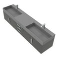 thumbnail image 2 of Castello USA Amazon 84" Black Wood Floating Vanity with Gray Top and Chrome Trim, 2 of 6
