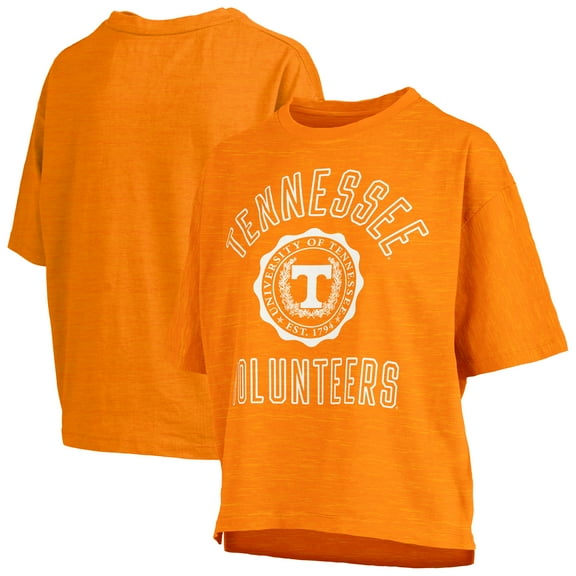 Women's Pressbox Tennessee Orange Tennessee Volunteers Motley Crew Bishop Waist Length Oversized Slub T-Shirt