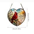 thumbnail image 3 of Stained Glass Window Hanging 7.87 Inch Heart Shaped Stained Glass Suncatcher Window Decorations Home Decorations, 3 of 5