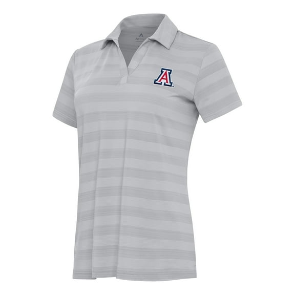 Women's Antigua Gray Arizona Wildcats Tunnel Polo