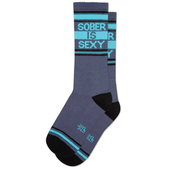 Sober is Sexy, Novelty Gift Socks for Men, Women and Teens, Unisex Crew Socks (Made in the USA)