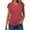 Brick Red, variant on Women Tops Fashion Casual Short Sleeve Solid O Neck Clothes 2026 Brick Red M