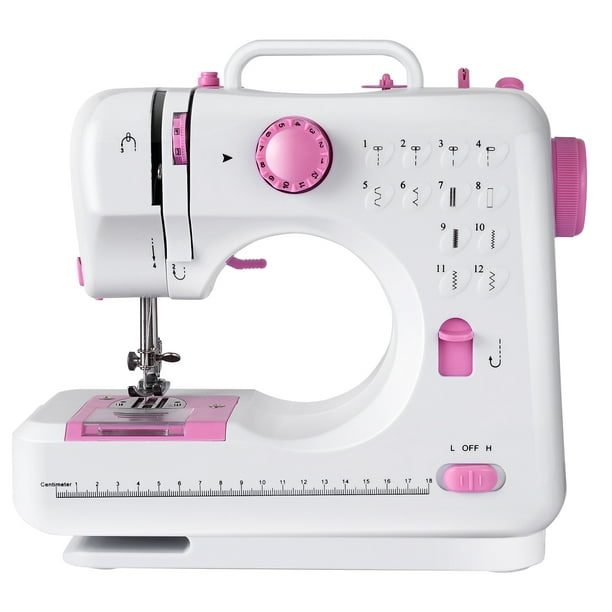 Costway Sewing Machine Free-Arm Crafting Mending Machine with 12 Built-In Stitched in White