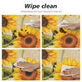 thumbnail image 4 of RUIYC Vintage Sunflower Round Table cover Washable Reusable Decoration Table Cover for Kitchen Party, 4 of 7