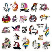 Cute Iron on Patches,Unicorn Embroidered Patch for Kids,Girls,Boys and Women,Sew on Applique Patches for DIY,Craft,Clothing and Jeans 23 Pcs