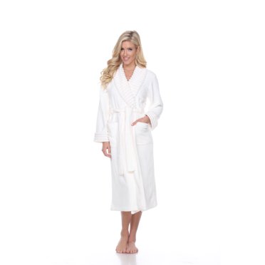 White Mark Womens Long Sleeve Long Length Robe