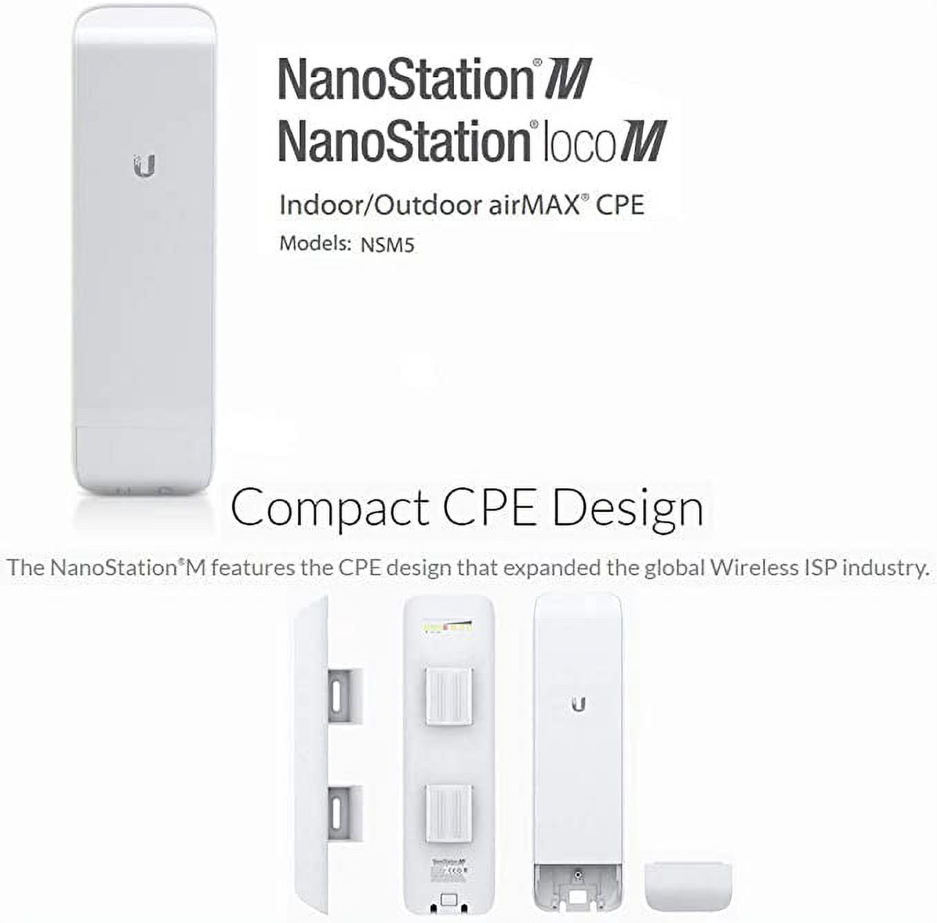 New Ubiquiti NSM5 Bundle of 4 NanoStation M5 5GHz Outdoor airMAX CPE 150+Mbps 15+km