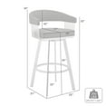 thumbnail image 2 of Armen Living Chelsea Swivel 26 in. Faux Leather Counter Stool, 2 of 11