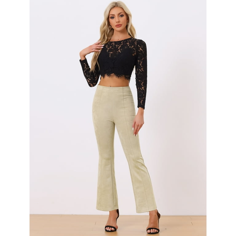 Unique Bargains Women's Flared Hidden Side Zipper Knitted Unique Bargains Women's Flared Hidden Side Zipper Knitted