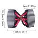 thumbnail image 3 of Peine de doble diapositiva, mariposa de Color aleatorio, cuentas de madera simuladas, peines elásticos para el cabello, horquillas, accesorios para el cabello diseñados para precisión, 3 of 8