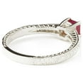 thumbnail image 3 of Galaxy Gold 14k Solid White Gold Immediate Delight 0.65 ct Ruby Diamond Ring (6.5), 3 of 4