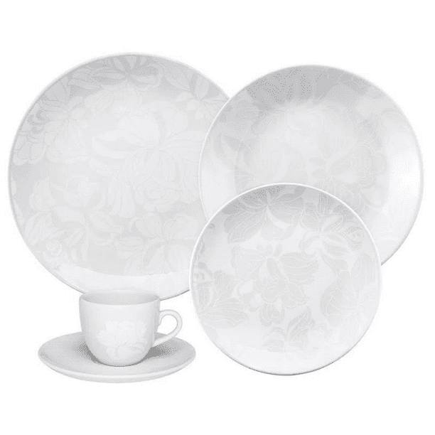 Better Homes & Gardens Loden Square White Dinnerware Set, 12-Pieces, BH G  LODEN 12PC SET 