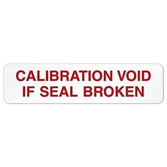 "Calibration Void IF Seal Breaked" Labels.5 Pouces x 2 Pouces, Vinyle Blanc Anti-Taches avec Adhésif Permanent dans Boîte Distributrice - Rouleau de 250 Labels