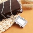 thumbnail image 3 of Collar medallón foto marco abierto cuadrado Perfecl plata antigua, 3 of 8