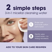 LUMIFY Eye Illuminations Cleansing Water & Eye Makeup Remover, 3-in-1 Micellar Water Contains Hyaluronic Acid, Vitamin C & Niacinamide, Clinically Proven & Hypoallergenic, Contact Lens & Las - 4 Pack