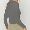 thumbnail image 5 of Lufly Tank Tops for Women Sexly Long Sleeve Tops Solid Tight Cotton Rib Racerback Deep V Neck Vest,Gray,S, 5 of 5