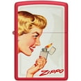 thumbnail image 5 of Zippo 46295 Vintage Ad Matte Black and Red Pocket Lighter Set, 5 of 9