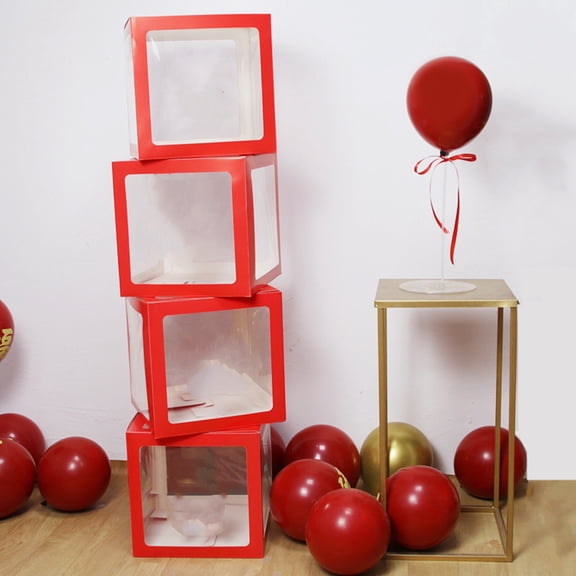 HOMEMAXS 4 Pcs Balloon Box Set of Square Boxes