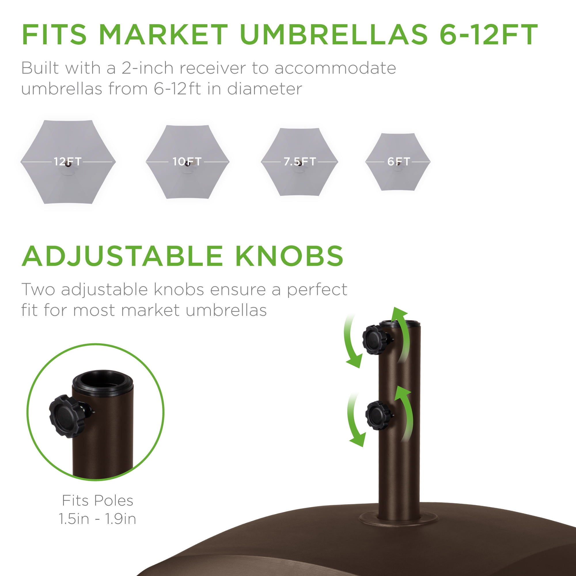 Buy Best Choice Products Fillable Mobile Umbrella Base Heavy Duty