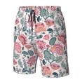 thumbnail image 4 of Pofeuu Flower Leaves Prin Men's Swim Trunks Quick Dry Bathing Suit Swimming Board Shorts Mesh Lining Beach Swimwear-, 4 of 6