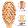 thumbnail image 2 of Wooden Bristle Hair Brush is a Wood Brushes with Wooden Bristles can Stimulate Scalp,Natural Wooden Hairbrush Massage Scalp Thick/Thin/Dry/Curly Hair For Women Men and Kids(2 Pack ), 2 of 7