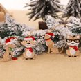 thumbnail image 5 of Adornos para coche, pequeños adornos de madera para colgar en el árbol de Navidad, adornos de animales de dibujos animados de alce, nuevas decoraciones navideñas de 2025, 5 of 5