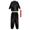 thumbnail image 6 of Zaldita Kids Boys Girls Chinese Kung Fu Suit Tai Chi Training Uniform Martial Arts Clothes Set Black 120, 6 of 7