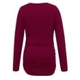 thumbnail image 6 of V Neck Long Sleeve Pregnancy Tops Shirts Maternity Clothes for Women 3-Pack, 6 of 7