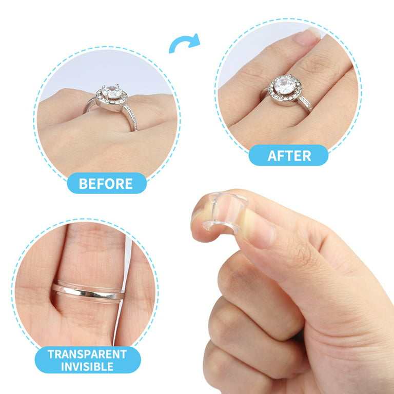 Ring Sizer Ring Adjusters Ring Size Adjuster Ring Guard for Loose Rings 18pcs, Adult Unisex, Size: 5.66 x 3.72 x 0.35
