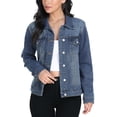thumbnail image 1 of Chaqueta vaquera MISS MOLY para mujer con botones, manga larga, azul L, 1 of 5