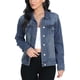 thumbnail image 1 of Chaqueta vaquera MISS MOLY para mujer con botones, manga larga, azul L, 1 of 5