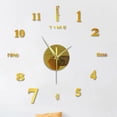 thumbnail image 3 of Frameless Diy Wall Mute Clock With 3D Mirror Surface Sticker, 12-Hour Display Creative Wall Decor Featuring Stainless Steel Clock Face Aluminum Pointers Eva Foam Stickers,, 3 of 3