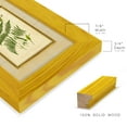 thumbnail image 2 of Fern with Crackle Mat (H) IV - Framed Print w/glass - Sunflower Yellow, 2 of 6