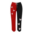 thumbnail image 4 of Women Pants Casual Work Clearance Fashion Suitable Baseball Football Print Bottom Sweat Pockets High Waist Sporty Gym Athletic Fit Jogger Trousers, 4 of 4