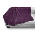 thumbnail image 3 of Purple Paisley Soft Flannel Fleece Throw Blanket, Outline Simplistic Oriental Ornament with Flower Items, Cozy Plush for Indoor and Outdoor Use, 60" x 80", Plum and Pink, by Ambesonne, 3 of 6