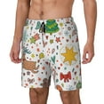 thumbnail image 2 of Balery Winter Christmas And New Year Deer Mens Swim Trunks Swim Shorts for Men Quick Dry Inseam Beach Shorts with Compression Liner Pocket-Medium, 2 of 9